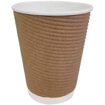 Koffiebekers | Karton | 34cl | Recyclebaar | Ribbelwandig |, Verzenden, Nieuw in verpakking