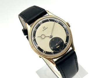 Omega - 1939 - Art Déco Tuxedo Dial - 14K Pink Gold - Zonder, Nieuw