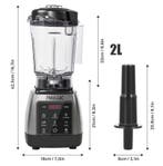 Blender 2000W – 2L Smoothie Maker met Timerfunctie, Witgoed en Apparatuur, Keukenmixers, Verzenden, Nieuw