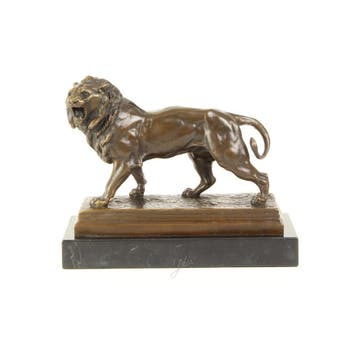 Bronzen beeld van een Leeuw (Beeldjes - Decoratie), Verzenden, Nieuw