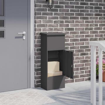 vidaXL Pakket inwerp box met opslag Zwart 44,5 x 29 x 110,5, Verzenden, Nieuw