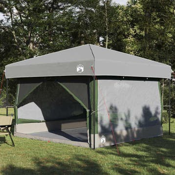 vidaXL Binnen tent voor 7 Personen 7-persoons Groen en Grijs, Verzenden, Nieuw, Tot en met 2