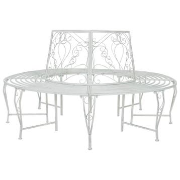 vidaXL Boom bank 8-Aantal zitplaatsen Ø 160 x 89 cm Staal, Tuin en Terras, Tuinbanken, Verzenden, Nieuw, Metaal