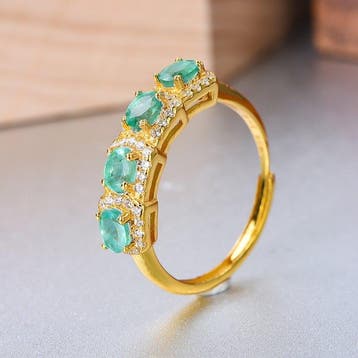 Zonder minimumprijs - Ring - 18 karaat Geel goud, Zilver,, Nieuw