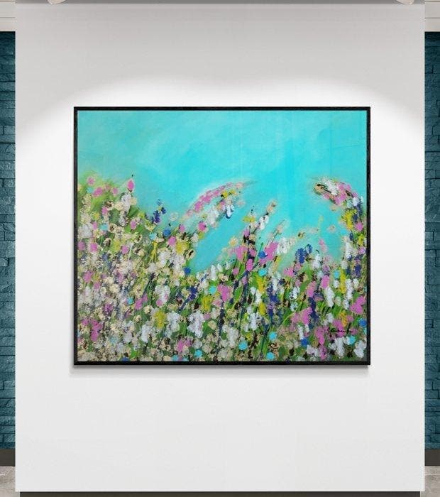 Myriam Carbonnier - Parfum fleuri, Antiek en Kunst, Kunst | Schilderijen | Modern