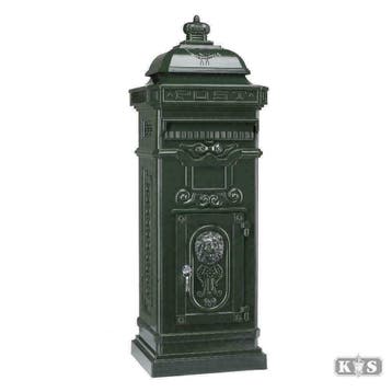 Brievenbus, Klassiek, Engelse, Kolombrievenbus, Vrijstaand, Tuin en Terras, Ophalen of Verzenden, Nieuw, Aluminium, Staande brievenbus
