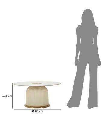 NOVA SALONTAFEL CM Ø 80X39,5, Ophalen of Verzenden, Nieuw