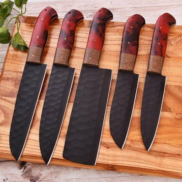 Keukenmes - Micarta-plaat, hars, D2-staal met poedercode -