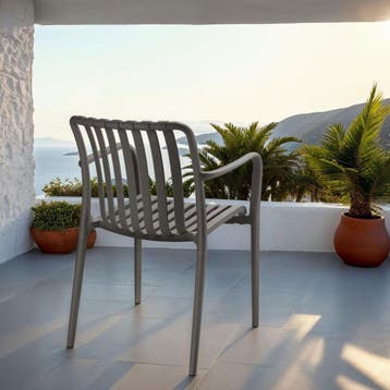 Tuinstoelen Alcudia, weerbestendig, stapelbaar - antraciet,, Verzenden, Nieuw