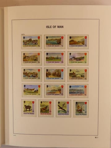 Isle of Man 1973/1995 in DAVO album, Postzegels en Munten, Postzegels | Volle albums en Verzamelingen, Ophalen of Verzenden