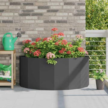 vidaXL Plantenbak Zwart 120 x 60 x 50 cm Staal, Tuin en Terras, Bloembakken en Plantenbakken, Verzenden, Nieuw, Metaal, 60 tot 100 cm