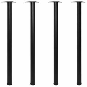 vidaXL Tafelpoten in hoogte verstelbaar zwart 1100 mm 4 st, Verzenden, Nieuw