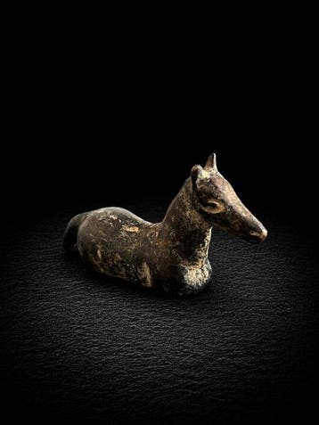 Oud-Romeins, Keizerrijk Gepatineerd brons Figuur - 5.3 cm
