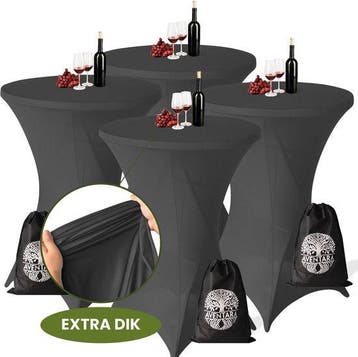 Statafelrok Grijs x 4 – Ø80-85 x 110 cm – Luxe Extra Dikke S, Verzenden, Nieuw