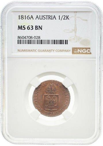 Oostenrijk. Francesco I dAsburgo. 1/2 Kreuzer 1816 - NGC