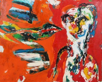 Broer dobbelsteen (1936-2019) - Rood figuur