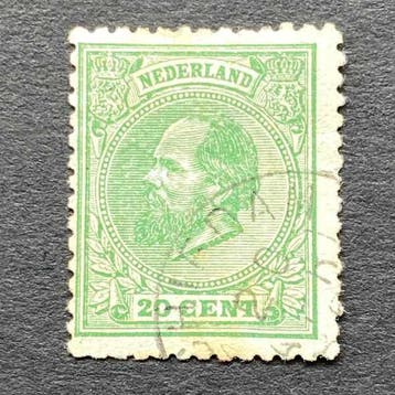 Koning Willem III [N.V.P.H. nr. 0024], Postzegels en Munten, Postzegels | Nederland, Ophalen of Verzenden, Gestempeld