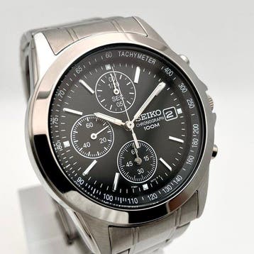 Seiko - Chronograph 100M – Black Dial - Zonder minimumprijs
