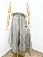 Heerlijke maxi linnen rok - met volants - elastische talie, Kleding | Dames, Rokken, Nieuw