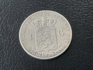 Nederland. Wilhelmina. 1 Gulden 1897 (Zonder minimumprijs)