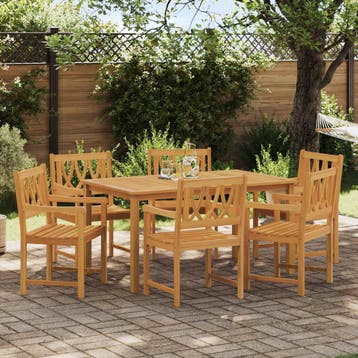 vidaXL Tuinstoelen 6 st Naturel Massief Acaciahout, Tuin en Terras, Tuinstoelen, Verzenden, Nieuw