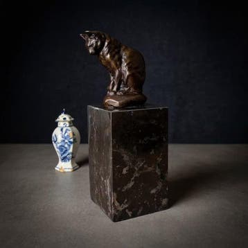 Beeld, Naar Carvin: Zittende Kat (Zonder Minimumprijs) -