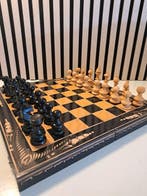 Schaakspel - Luxe Schaakspel en backgammon spel - Hout, Antiek en Kunst
