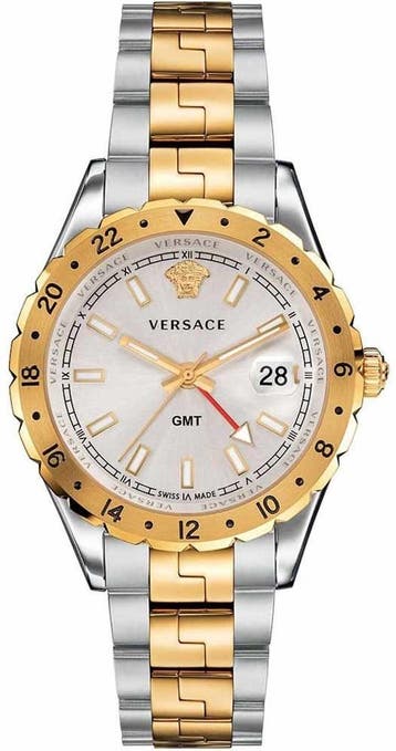 Versace V11030015 Hellenyium GMT heren horloge, Overige merken, Staal, Verzenden, Polshorloge