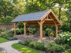 Veiling - Douglas kapschuur met dakpanplaat 890x460x325 cm, Tuin en Terras, Overkappingen, Nieuw