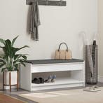 vidaXL Halbank Wit 103 x 38 x 45 cm Geïndustrialiseerd hout, Verzenden, Nieuw