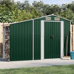 vidaXL Tuinschuur 277x93x179 cm gegalvaniseerd staal groen, Tuin en Terras, Verzenden, Nieuw