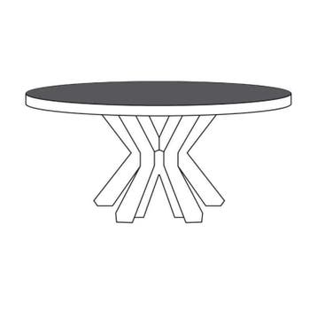 Salontafel TRO9-MML Alphen Oud Teakhout - eettafel, Nieuw, Overige vormen, Overige materialen