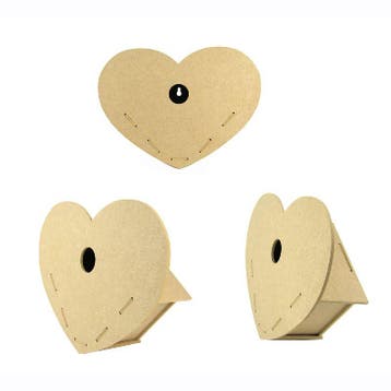 Restyle – 3D Vogelhuisje – MDF 4 mm – hart, Hobby en Vrije tijd, Breien en Haken, Verzenden, Nieuw