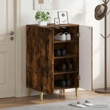 vidaXL Schoenenkast ARNHEM 59,5 x 39,5 x 90 cm Bewerkt hout, Verzenden, Nieuw