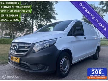 Zakelijke lease - Mercedes-Benz Vito Bestel 114 CDI Lang, Automaat, Euro 5, Gebruikt, Regensensor