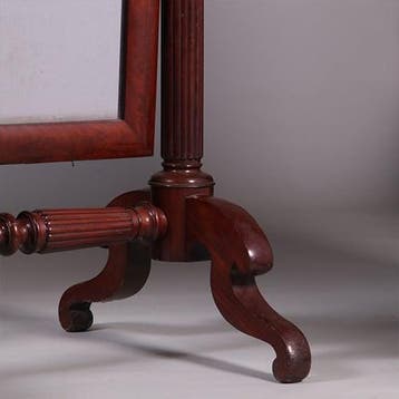 Hollandse Biedermeier passpiegel kantelbaar origineel glas c, Ophalen of Verzenden
