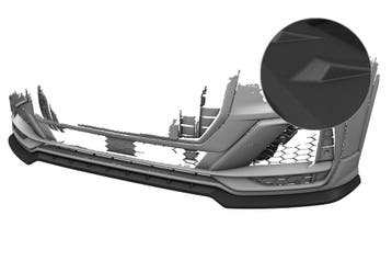 Cup spoilerlip met ABE voor Audi SQ2 (GA) CSL839-S, Auto-onderdelen, Verzenden, Nieuw