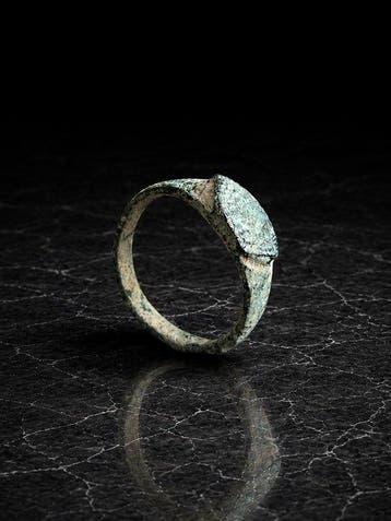 Oud-Romeins, Keizerrijk Brons Ring - 3e tot 5e eeuw na