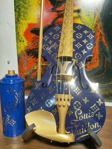 fp pop art - Louis vuitton violon et Capsule 60cm Bleu Nuit