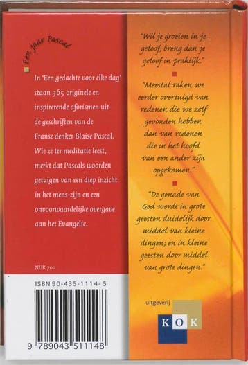 Een gedachte voor elke dag 9789043511148 Blaise Pascal, Verzenden, Gelezen, Blaise Pascal