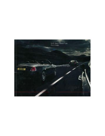 2018 ROLLS ROYCE GHOST, WRAITH & DAWN BLACK BADGE BROCHURE, Nieuw, Author
