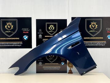 BMW 5-serie bj.2013 spatbord/zijscherm links kleur blauw, Gebruikt, Voor, BMW, Spatbord