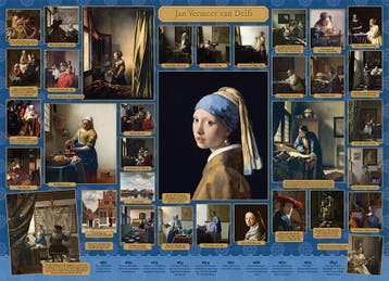 Cobble Hill puzzel kunst Vermeer 10 van €19,99 voor €17,99, Ophalen of Verzenden, Nieuw