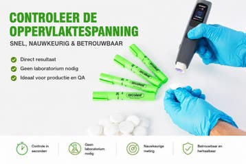 Voorbehandeling van kunststof controleren
