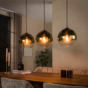 Hanglamp Hudson - 3-lichts - Goud (Internet retour), Ophalen of Verzenden, Nieuw