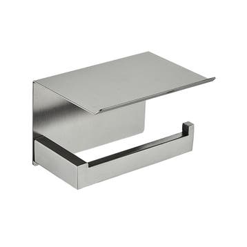 Wc-rolhouder gun metal met planchet, Verzenden, Nieuw