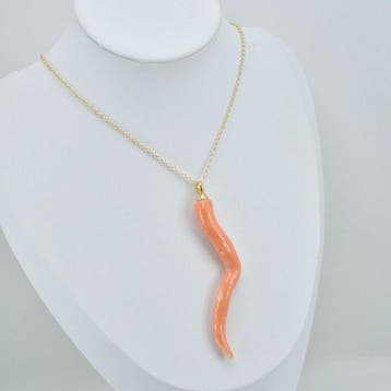Koraal - Zilver, Verguld - Ketting met hanger - CORNO, Nieuw