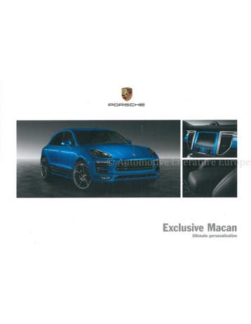 2015 PORSCHE MACAN EXCLUSIVE HARDCOVER BROCHURE ENGELS, Boeken, Nieuw, Porsche, Author