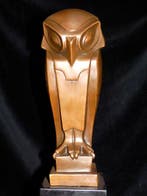 sculptuur, Fraaie bronzen Art Deco UIL - 32 cm - Brons,, Antiek en Kunst
