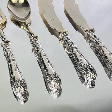 Serveergerei (6) - .800 zilver - 1850-1900 - Jugendstil, Antiek en Kunst
